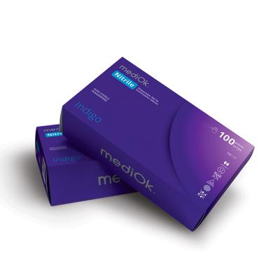 Перчатки нитрил. нестер. текстур. неопудр. сиреневые XS 50 пар/уп /MediOk/500