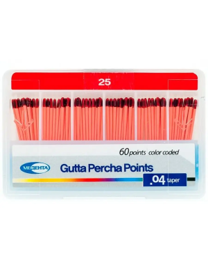 15. Штифты гуттаперч. 04 №25, 60 шт/уп/ Медента