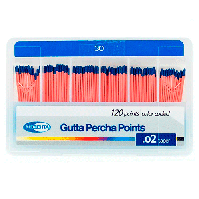 15. Штифты гуттаперч. 02 №30, 120 шт/уп/ Медента