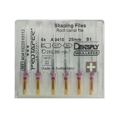 15. ПроТейпер (ProTaper) машинный 25 мм S1 (фиолетовый), 6шт/уп/ Dentsply Maillefer