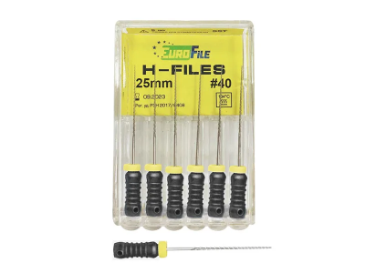 15. Корневой бурав Н-файл №40, 25 мм, 6шт/уп/ Еврофайл