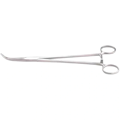 Зажим кровоостанавливающий зубчатый изогнутый №1 160мм J-17-052/ Пакистан (Н)