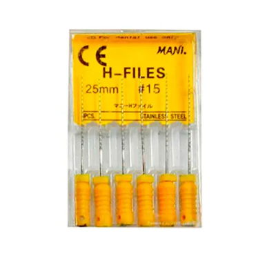 15. Корневой бурав Н-файл №15, 25 мм, 6шт/уп/ Еврофайл