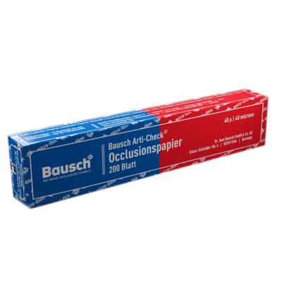 15. Артикуляционная бумага BK 80, 200 листов, 40 мкм, синяя/красная/ Bausch